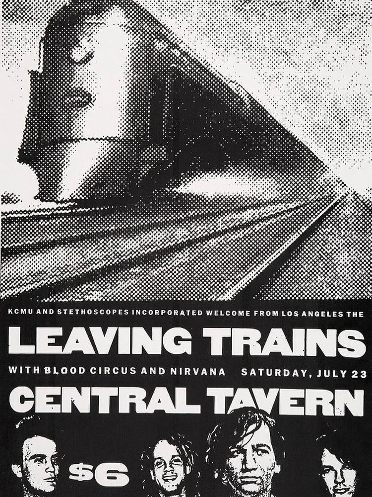 The Leaving Trains, Blood Circus, Nirvana at Central Tavern in Seattle, WA — July 23, 1988 concert flyer