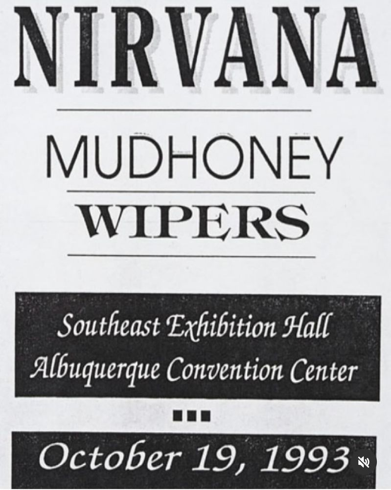 Nirvana, Mudhoney, Jawbreaker, and others at SE Exhibit Hall in Albuquerque, NM — October 19, 1993 concert flyer