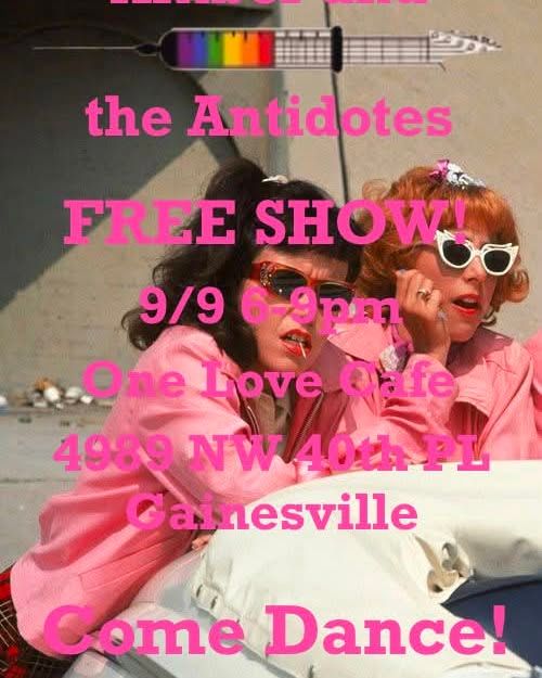 The Antidotes at One Love Cafe — September 9, 2026 concert flyer