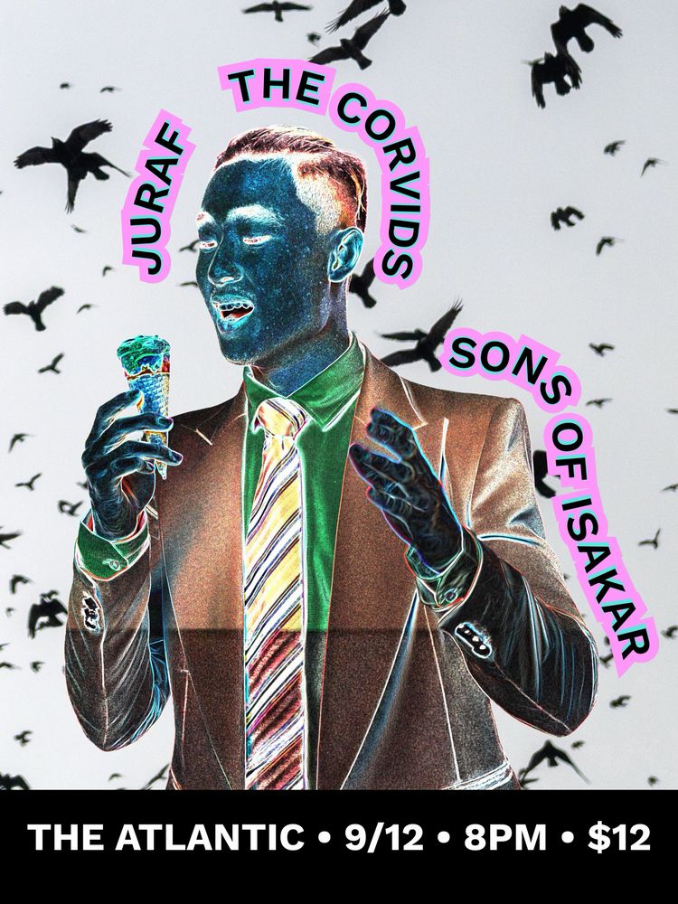 Juraf, The Corvids, Sons Of Isakar at The Atlantic in Gainesville, FL — September 12, 2026 concert flyer