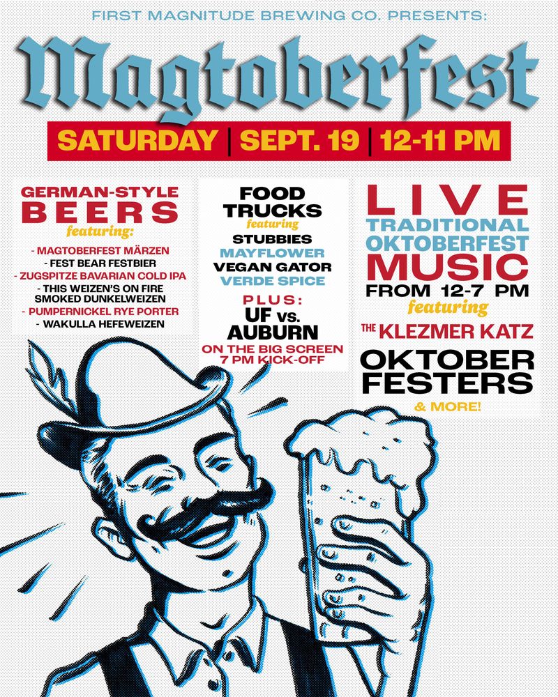 The Klezmer Katz, Oktober Festers at First Magnitude Brewing Company in Gainesville, FL — September 19, 2026 concert flyer