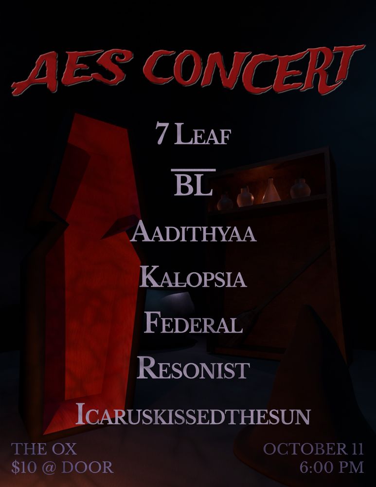 7 Leaf, Bit Line Bar, Aadithyaa, and others at The Ox in Gainesville, FL — October 11, 2026 concert flyer 7 Leaf, Bit Line Bar, Aadithyaa, and others at The Ox in Gainesville, FL — October 11, 2026 concert flyer