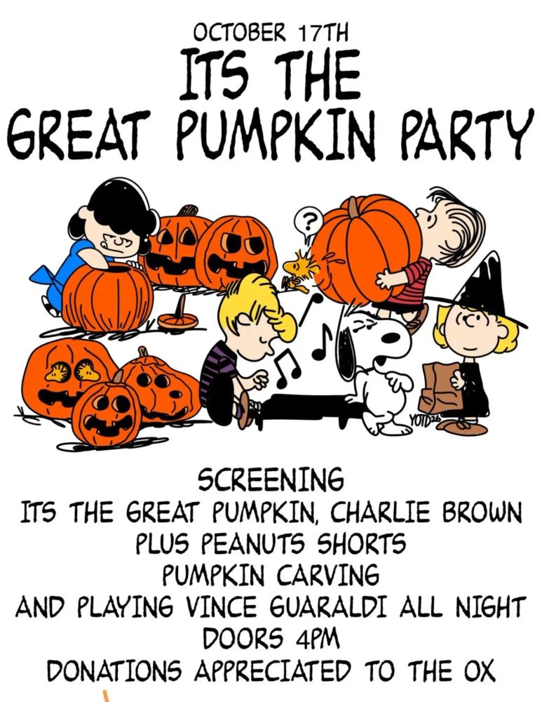 Live music event at The Ox — October 17, 2026 concert flyer