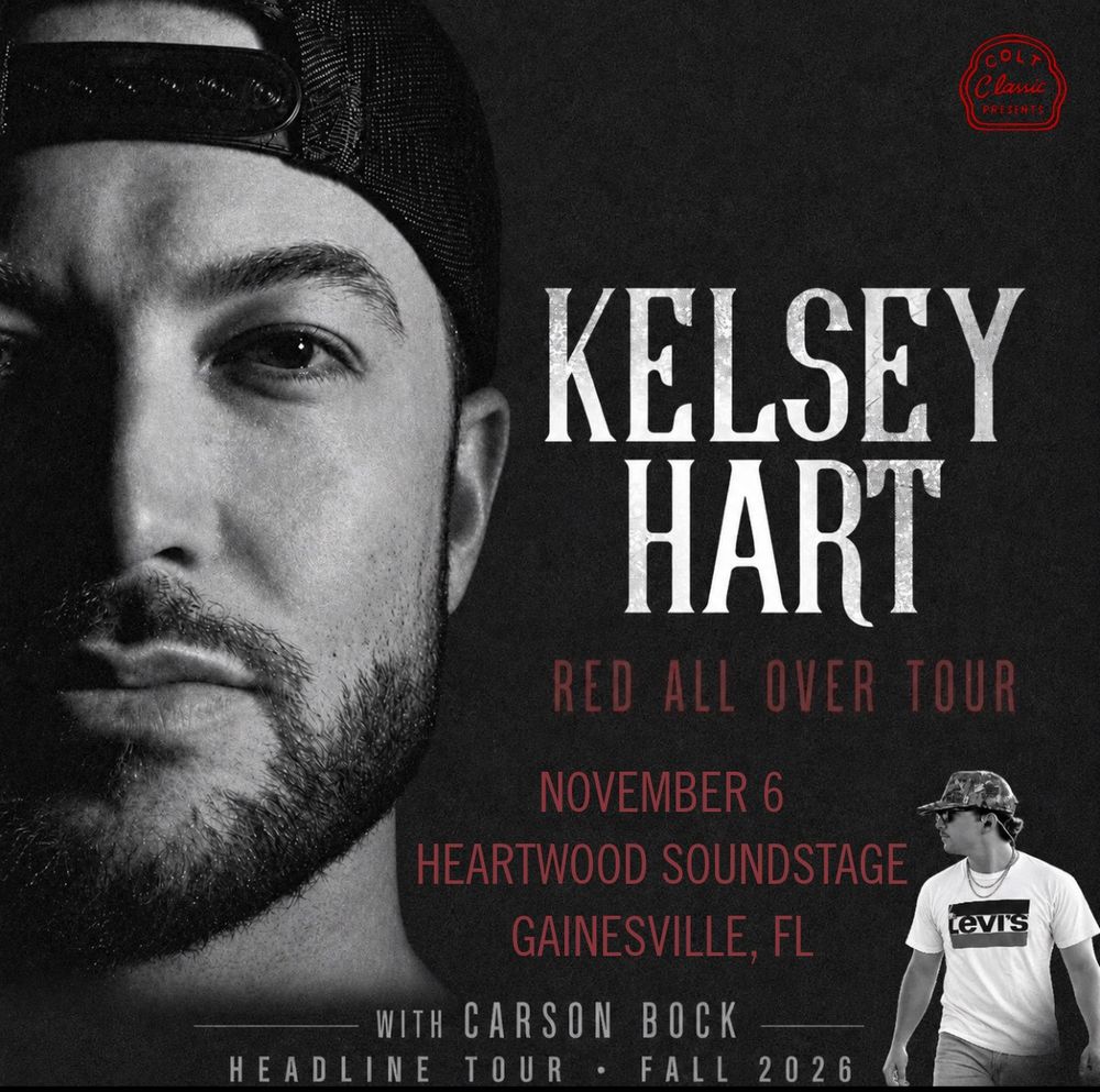 Kelsey Hart, Carson Bock at Heartwood Soundstage in Gainesville, FL — November 6, 2026 concert flyer Kelsey Hart, Carson Bock at Heartwood Soundstage in Gainesville, FL — November 6, 2026 concert flyer