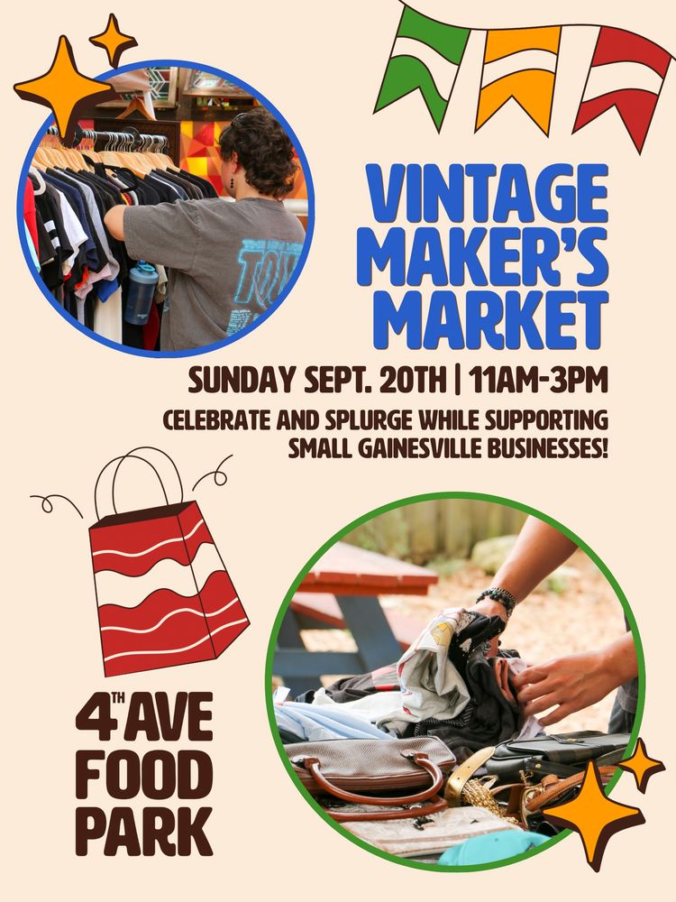Live music event at 4th Ave Food Park in Gainesville, FL — September 20, 2026 concert flyer Live music event at 4th Ave Food Park in Gainesville, FL — September 20, 2026 concert flyer