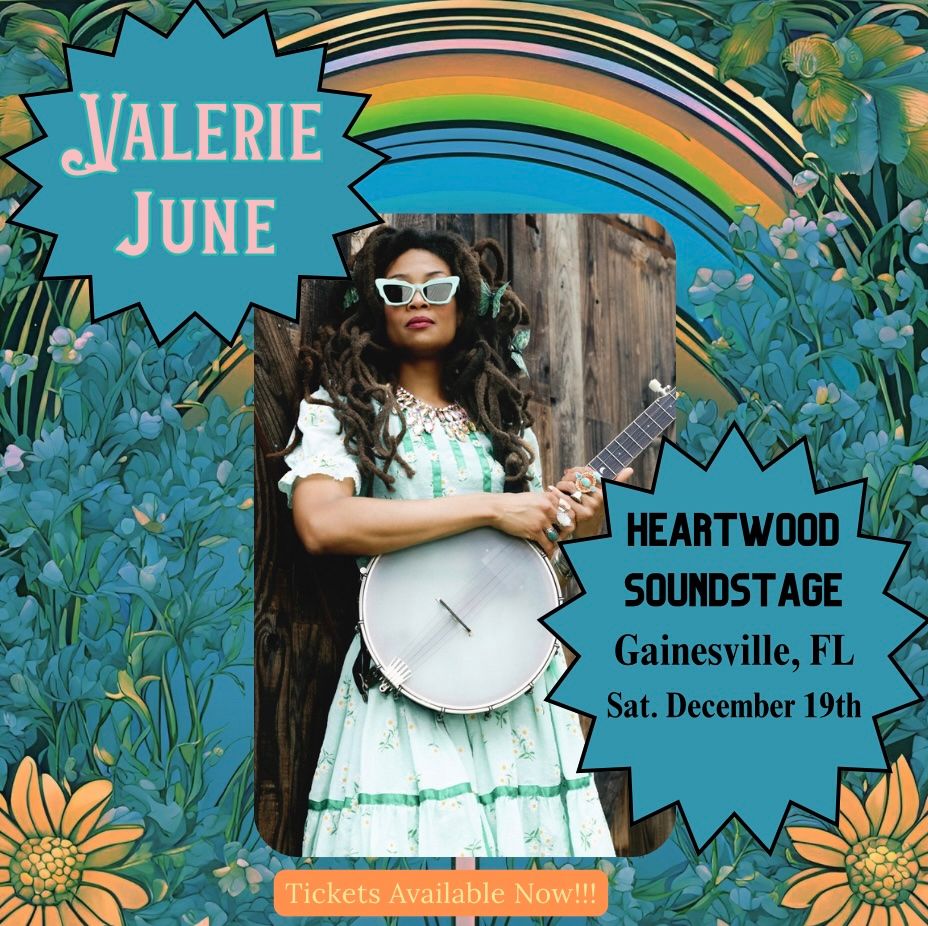 Valerie June at Heartwood Soundstage in Gainesville, FL — December 19, 2026 concert flyer Valerie June at Heartwood Soundstage in Gainesville, FL — December 19, 2026 concert flyer