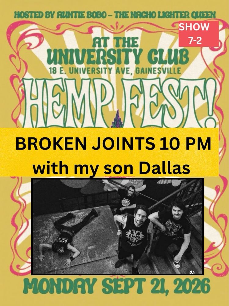 Broken Joints, My Son Dallas at University Club — September 21, 2026 concert flyer