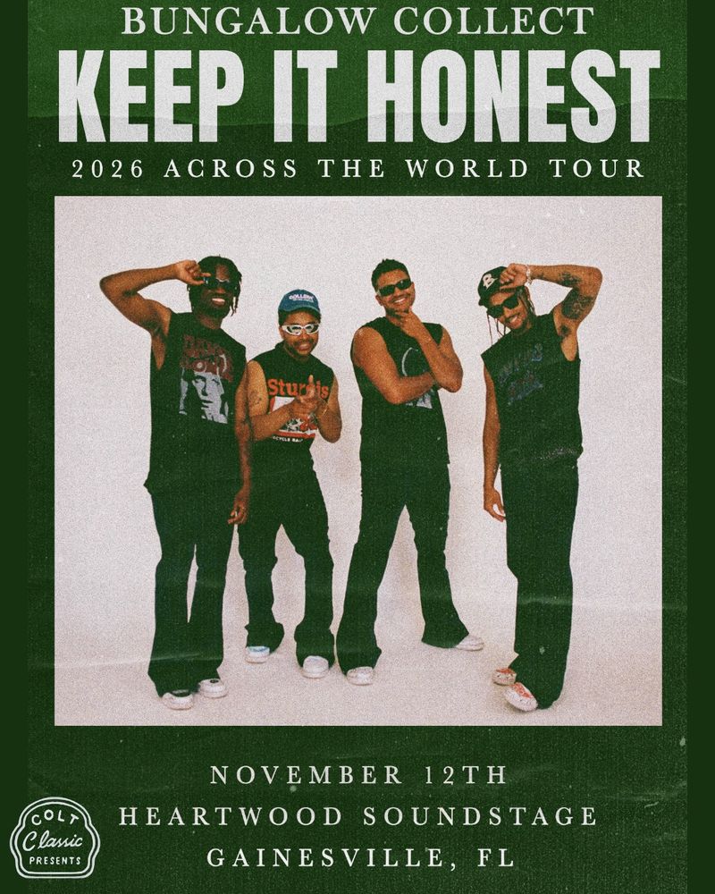 Bungalow Collect at Heartwood Soundstage in Gainesville, FL — November 12, 2026 concert flyer