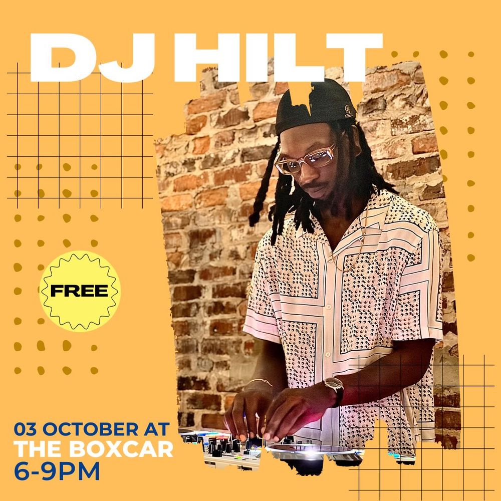 DJ HILT at Boxcar Beer and Wine Garden in Gainesville, FL — October 3, 2026 concert flyer
