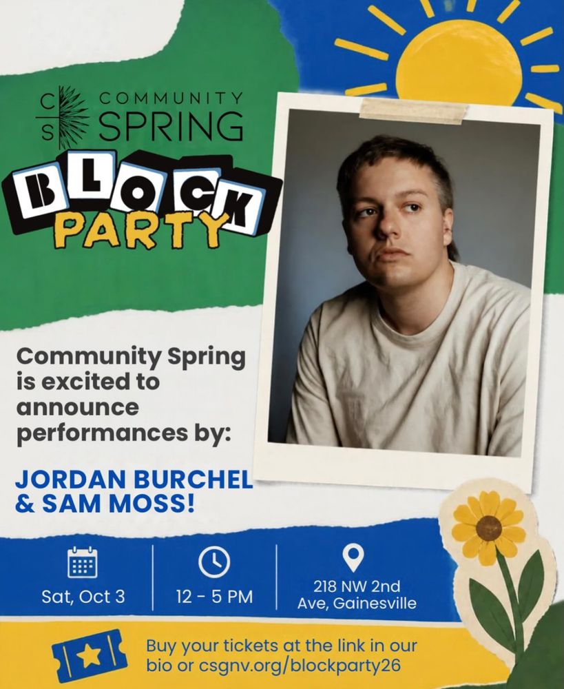 Jordan Burchel, Sam Moss at 218 NW 2nd Ave — October 3, 2026 concert flyer