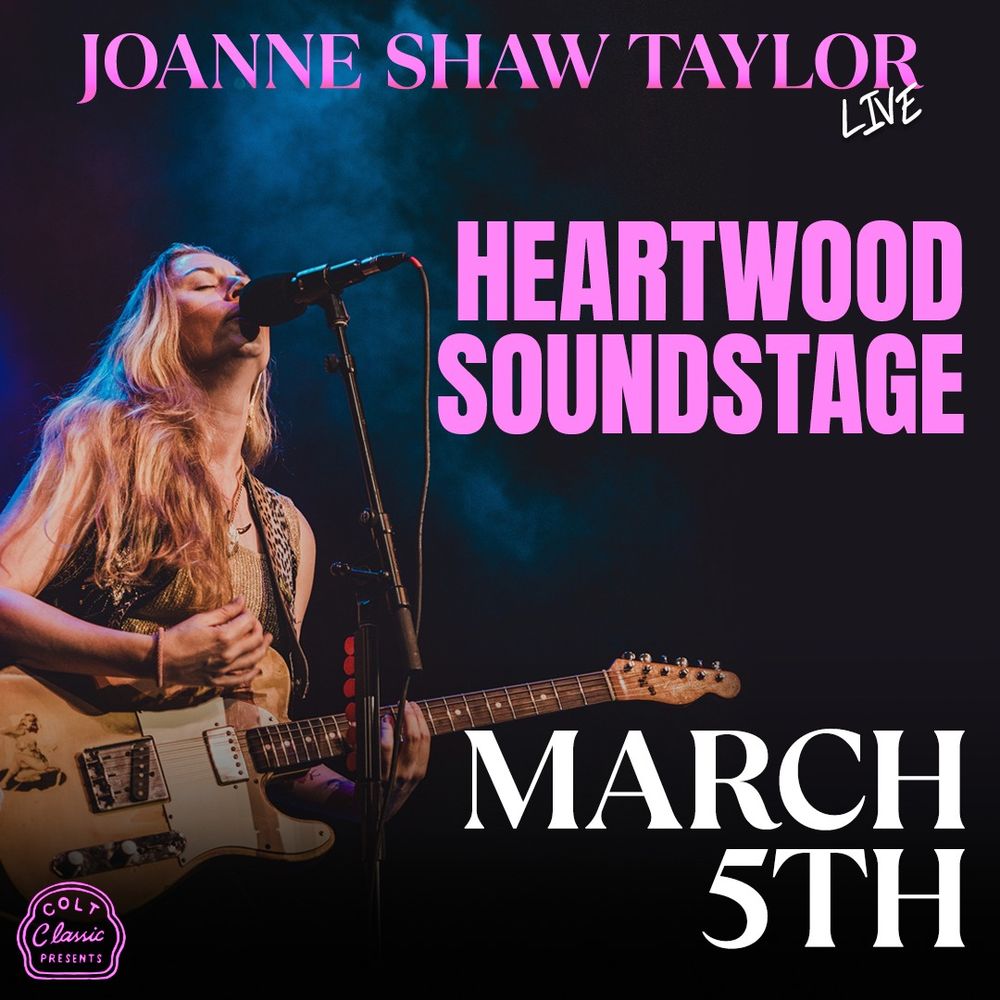 Joanne Shaw Taylor at Heartwood Soundstage in Gainesville, FL — March 5, 2027 concert flyer