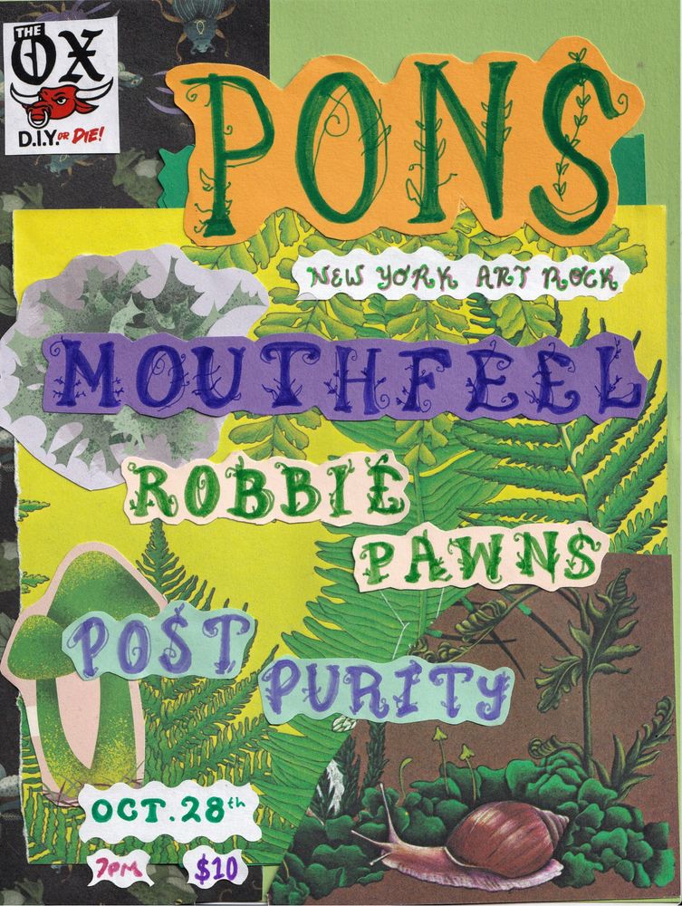 Pons, Mouthfeel, Robbie Pawns, and others at The Ox in Gainesville, FL — October 28, 2026 concert flyer