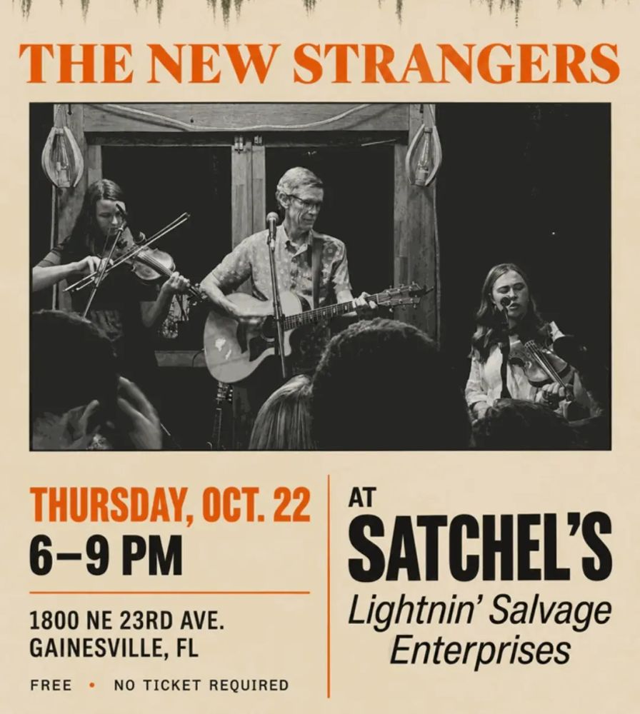 The New Strangers at Lightnin’ Salvage in Gainesville, FL — October 22, 2026 concert flyer