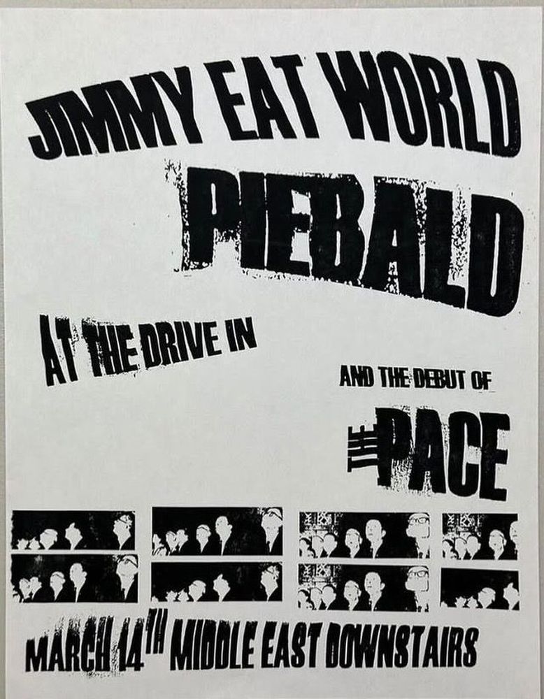Jimmy Eat World, Piebald, At The Drive-In, and others at Middle East — March 14, 1999 concert flyer
