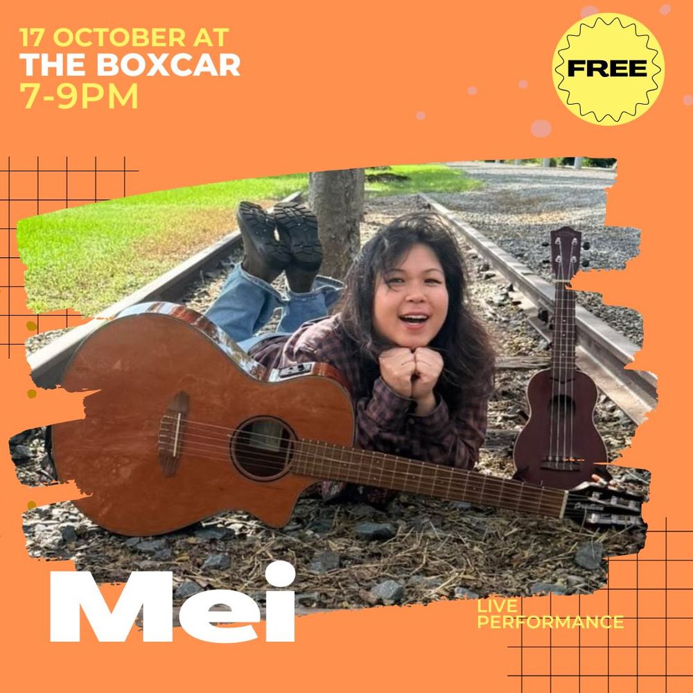 Mei at Boxcar Beer and Wine Garden — October 17, 2026 concert flyer