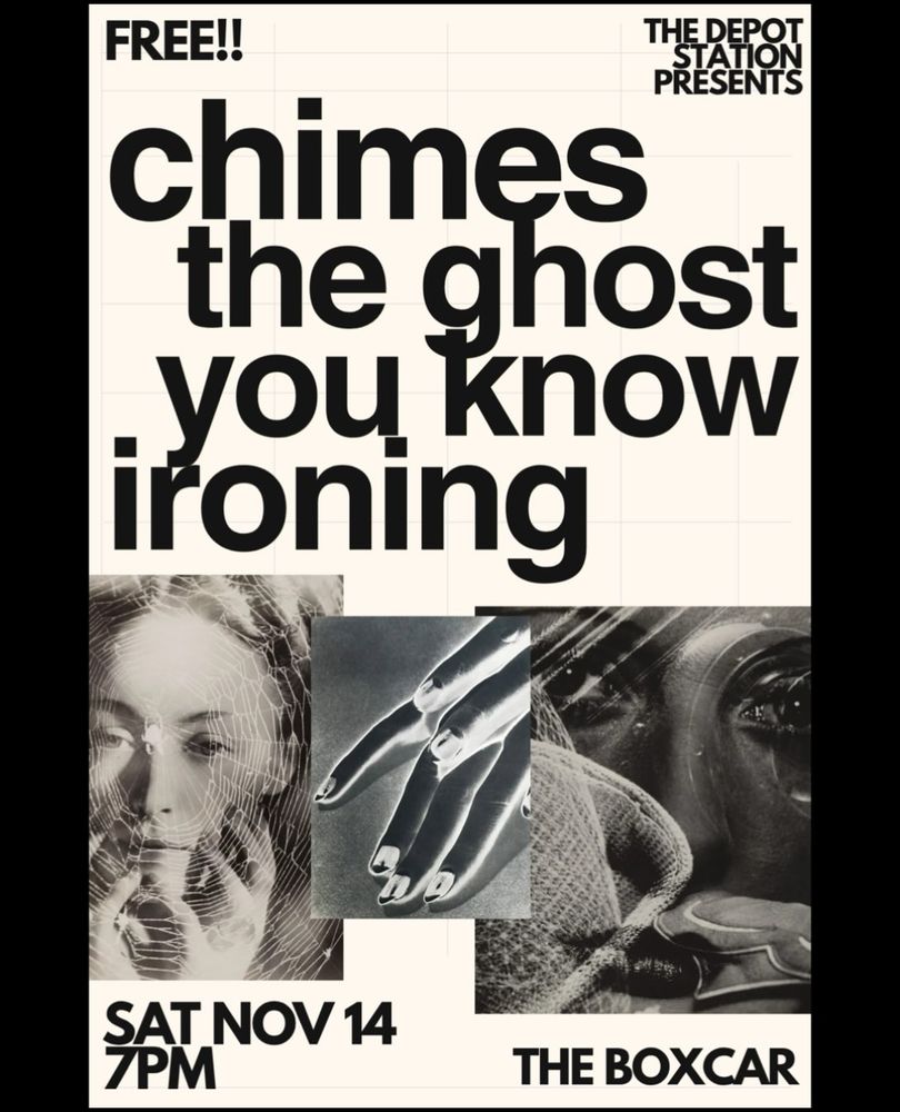 Chimes, The Ghost You Know, Ironing at Boxcar Beer and Wine Garden in Gainesville, FL — November 14, 2026 concert flyer