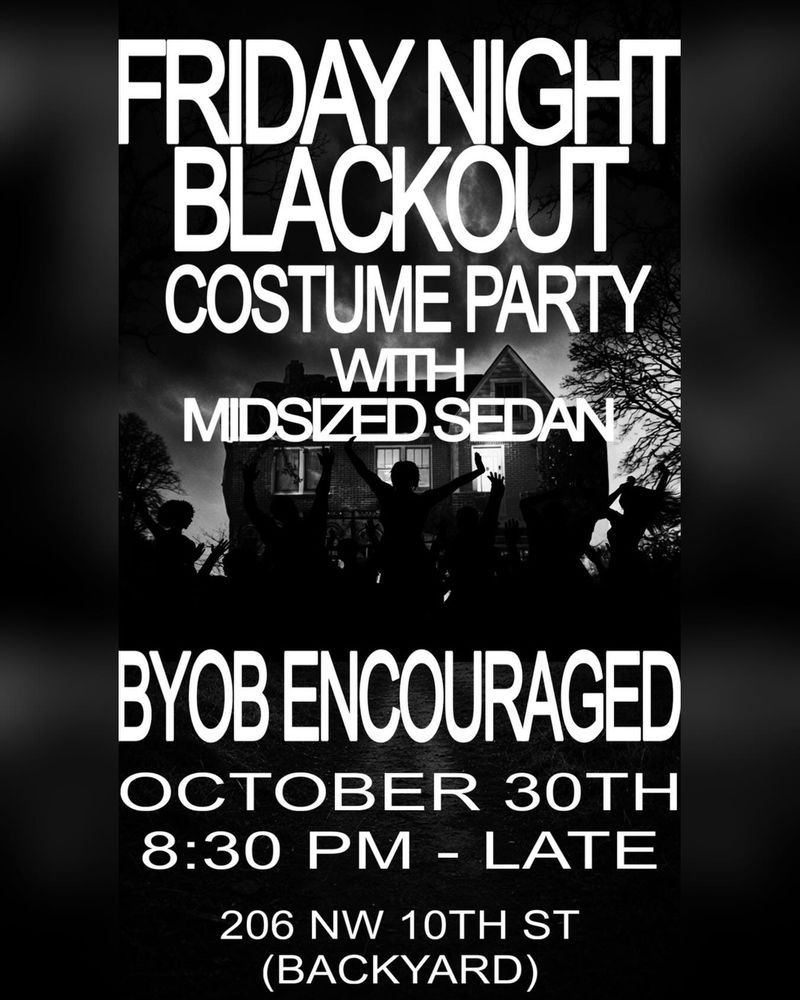 Midsized Sedan at The Backyard in Gainesville, FL — October 30, 2026 concert flyer