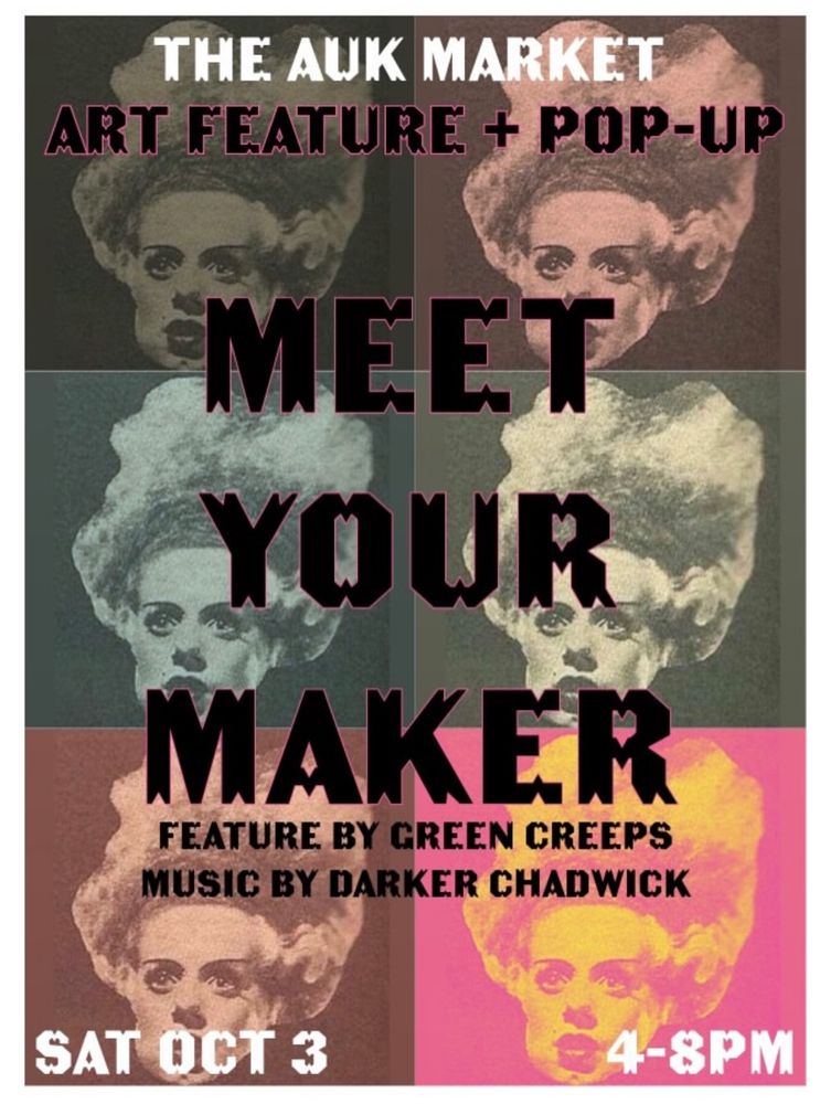 Darker Chadwick, Green Creeps at Auk Market — October 3, 2026 concert flyer