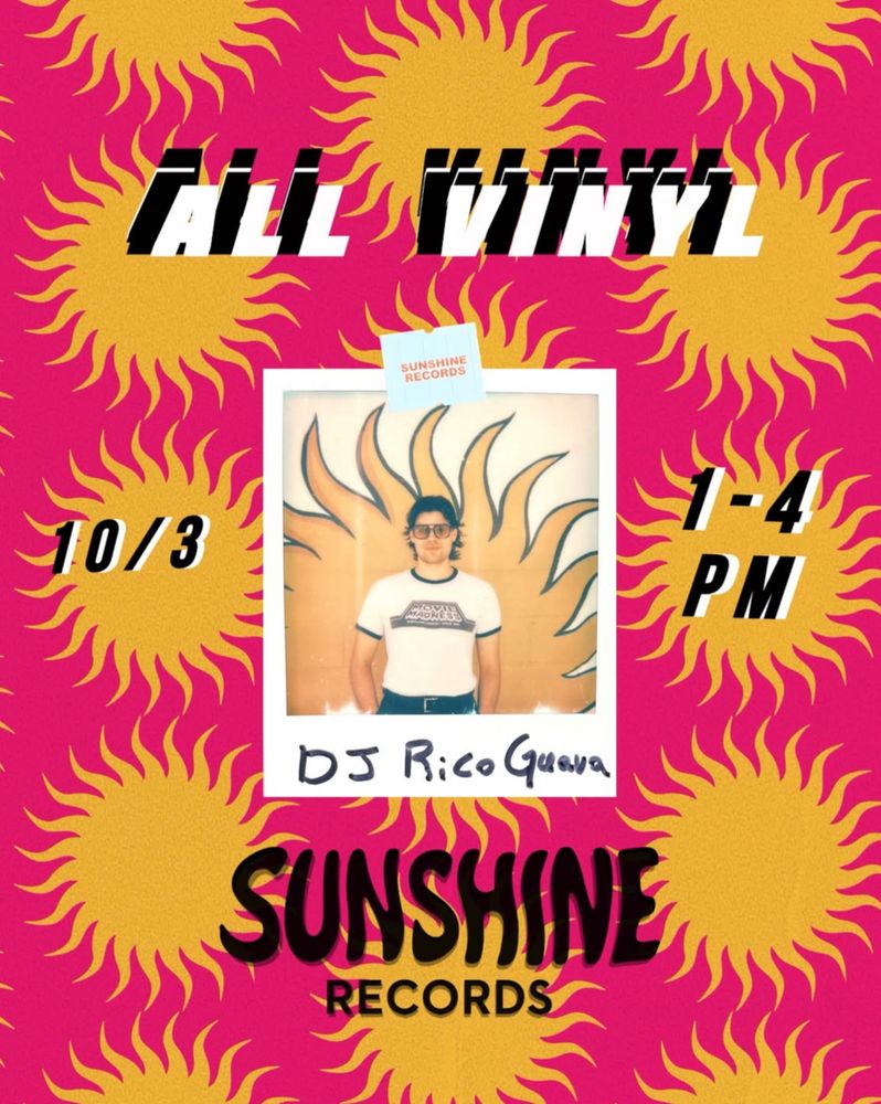 DJ Rico Guava at Sunshine Records in Gainesville, FL — October 3, 2026 concert flyer