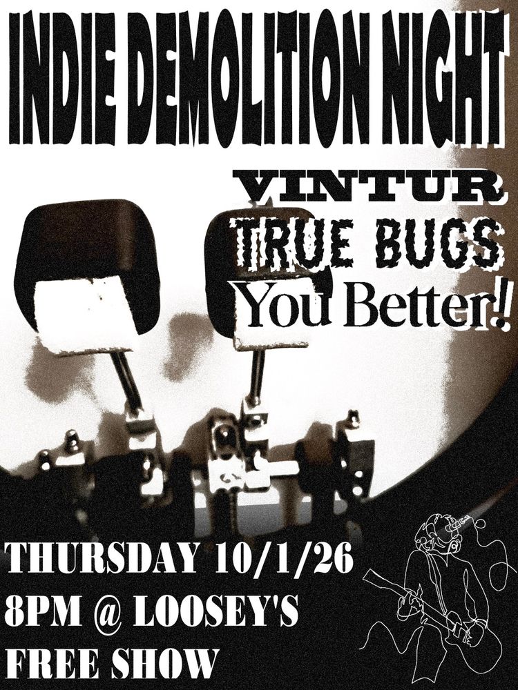 Vintur, True Bugs, You Better! at Loosey's in Gainesville, FL — October 1, 2026 concert flyer