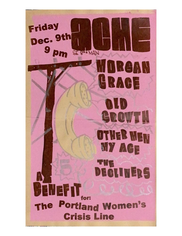 Morgan Grace, Old Growth, Other Men My Age, and others at Acme in Portland, OR — December 9, 2011 concert flyer