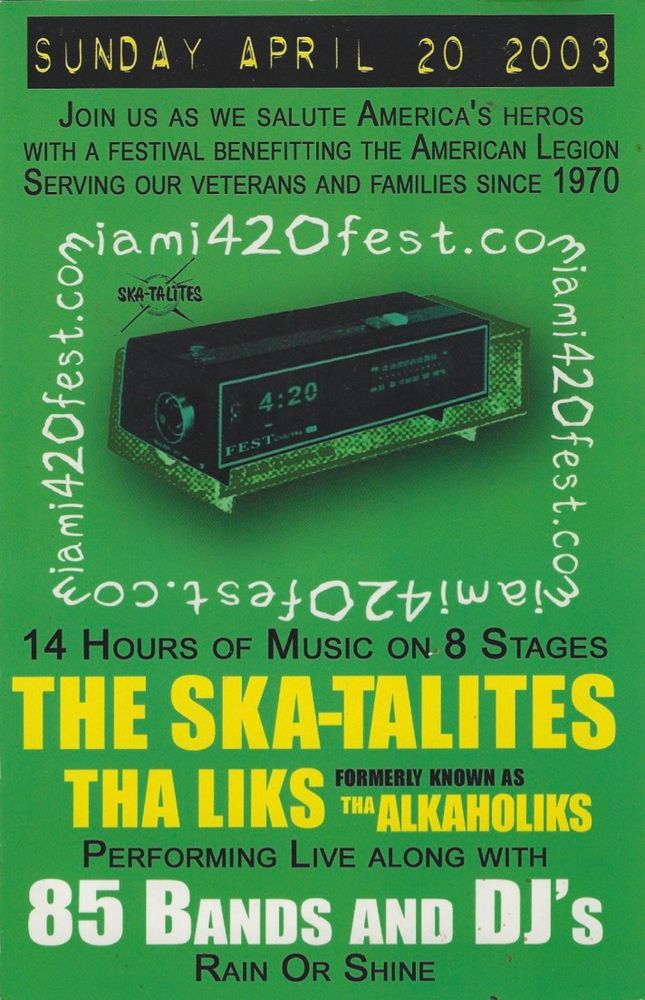 The Skatalites, Tha Liks — April 20, 2003 concert flyer