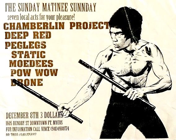 Static, Pow Wows, Drones, and others at Coley Westbrook Building in Fort Myers, FL — December 8, unknown year concert flyer