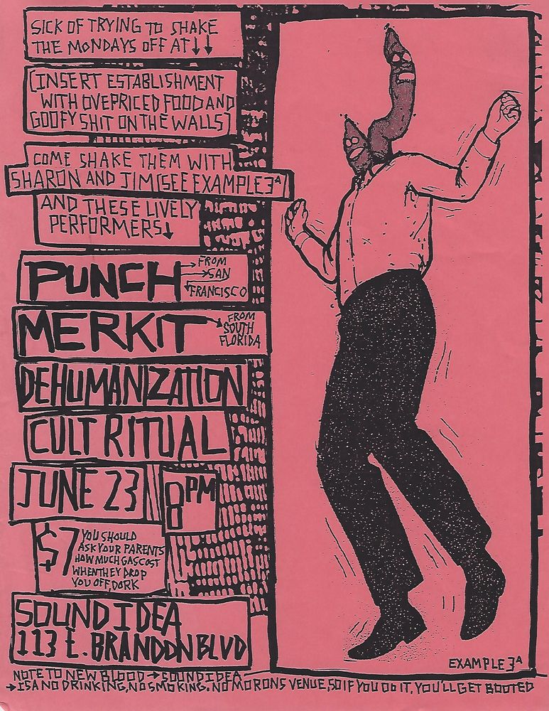 Punch, Merkit, Dehumanization, and others at Sound Idea — June 23, unknown year concert flyer