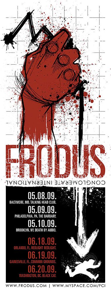 Frodus at Black Cat in Washington, DC — June 20, 2009 concert flyer