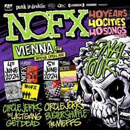 NOFX, The Meffs at Arena Wien in Vienna, Austria — June 5, 2024 concert flyer
