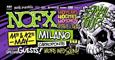 NOFX, Clowns, The Meffs at Carroponte in Sesto San Giovanni, Italy — May 12, 2024 concert flyer