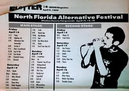 Thrust, Better Than You, Protest, and others at Alachua County Fairgrounds in Gainesville, FL — April 15, 1995 concert flyer