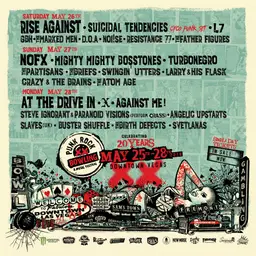 Against Me!, At The Drive-In, X, and others at Downtown Las Vegas Events Center in Las Vegas, NV — May 28, 2018 concert flyer