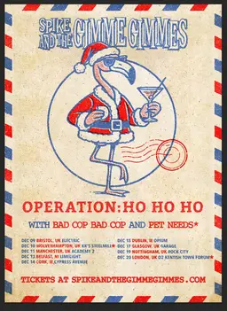 Me First and the Gimme Gimmes, Bad Cop/Bad Cop at Rock City in Nottingham, England — December 19, 2025 concert flyer