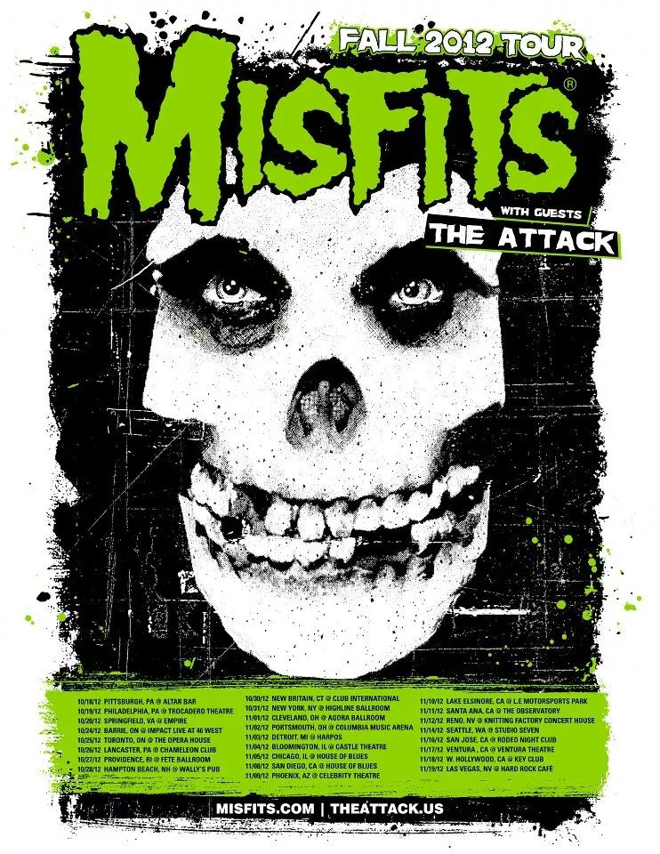 Misfits, The Vandals, Strung Out, and others at Lake Elsinore Motorsports Park — November 10, 2012 concert flyer Misfits, The Vandals, Strung Out, and others at Lake Elsinore Motorsports Park — November 10, 2012 concert flyer