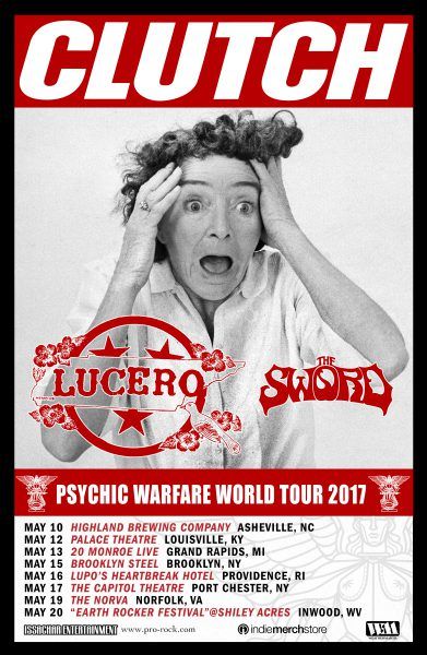 Lucero, Clutch, The Sword at Shiley Acres in Inwood, WV — May 20, 2017 concert flyer