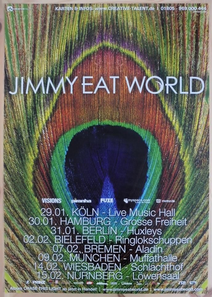 Jimmy Eat World, Sparkadia at Grosse Freiheit 36 — January 30, 2008 concert flyer