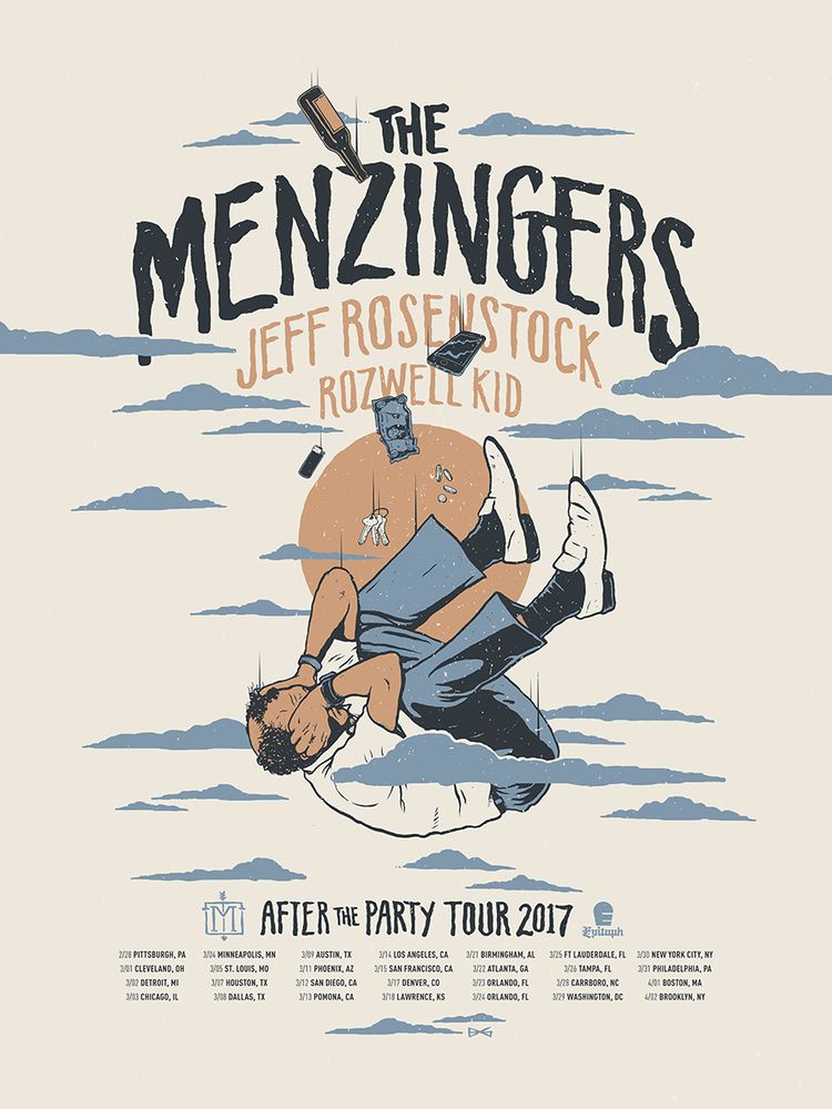 Jeff Rosenstock, The Menzingers, Rozwell Kid at Mr Small's — February 28, 2017 concert flyer