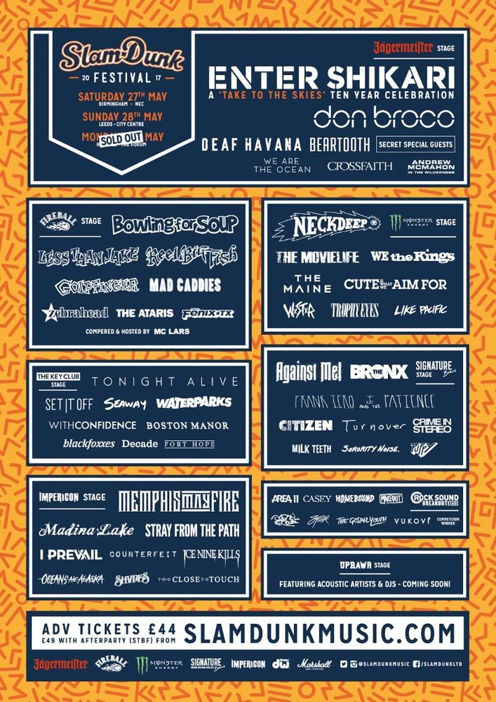 Reel Big Fish, THE ATARIS, The Bronx, and others at Birmingham in Birmingham, United Kingdom — May 27, 2017 concert flyer Reel Big Fish, THE ATARIS, The Bronx, and others at Birmingham in Birmingham, United Kingdom — May 27, 2017 concert flyer