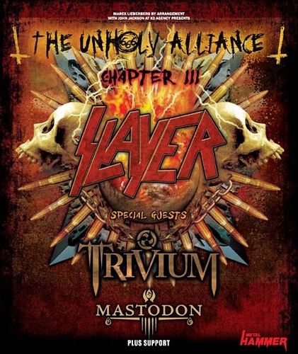 Mastodon, Slayer, Amon Amarth, and others at Stadthalle Offenbach — November 5, 2008 concert flyer