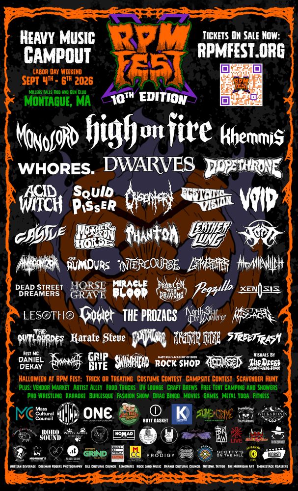 Dwarves at Millers Falls Rod & Gun Club in Montague, MA — September 6, 2026 concert flyer