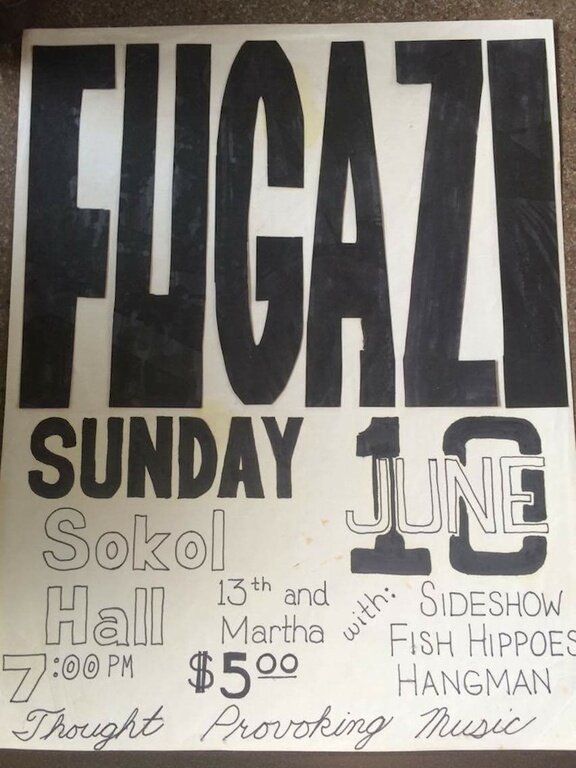 Fugazi, 311 at Sokol Auditorium — June 10, 1990 concert flyer