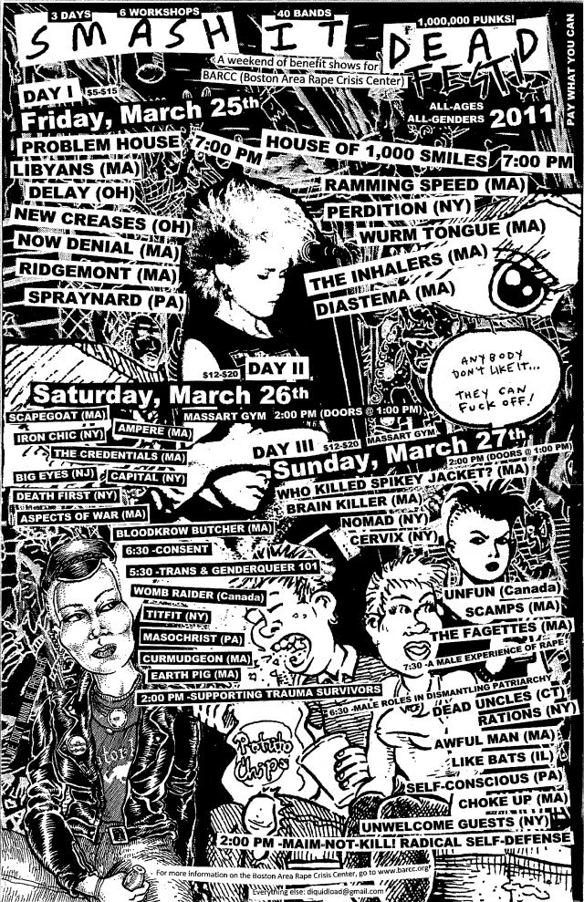 Iron Chic, Ampere, Capital, and others at Mass. College of Art. in Boston, MA — March 26, 2011 concert flyer Iron Chic, Ampere, Capital, and others at Mass. College of Art. in Boston, MA — March 26, 2011 concert flyer