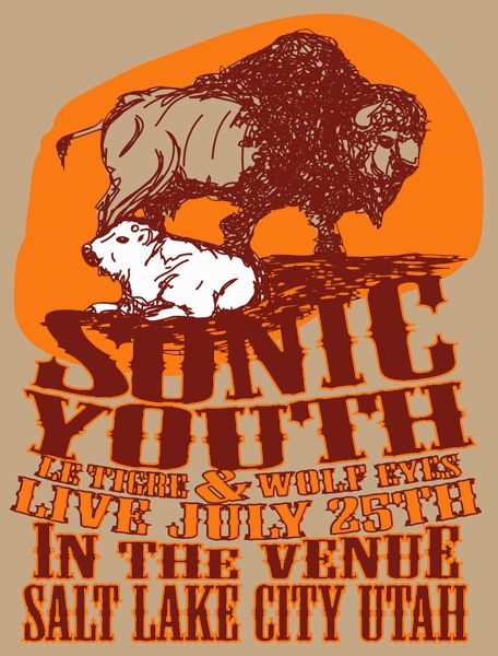 Sonic Youth, Wolf Eyes at In The Venue in Salt Lake City, UT — July 25, 2004 concert flyer Sonic Youth, Wolf Eyes at In The Venue in Salt Lake City, UT — July 25, 2004 concert flyer
