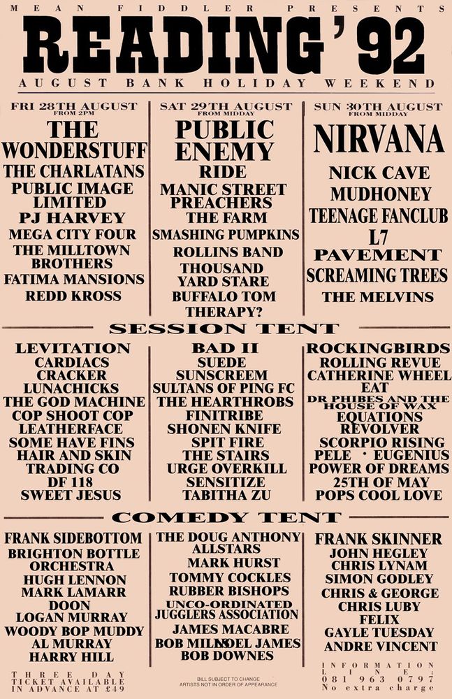 Leatherface at Little John's Farm — August 28, 1992 concert flyer
