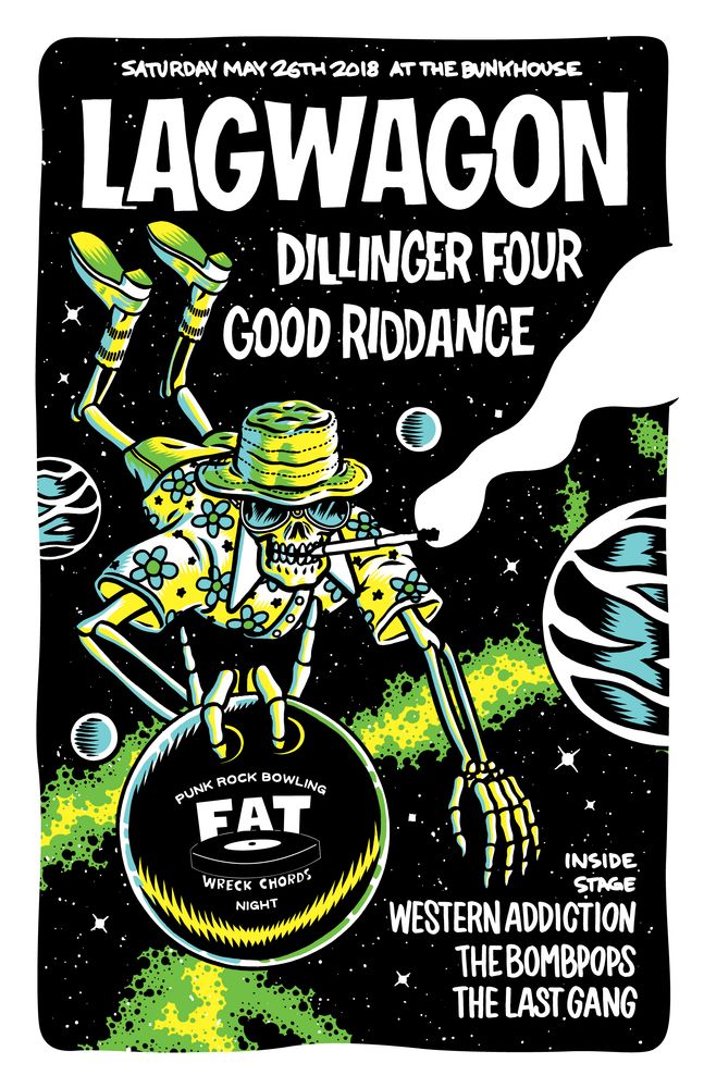 Dillinger Four, Lagwagon, Good Riddance, and others at The Bunkhouse Saloon in Las Vegas, NV — May 26, 2018 concert flyer