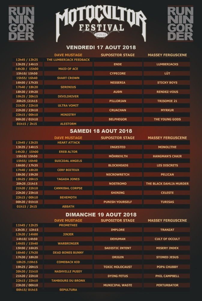 Municipal Waste, Tagada Jones, Popa Chubby, and others at Site de Kerboulard in Saint-Nolff, France — August 19, 2018 concert flyer