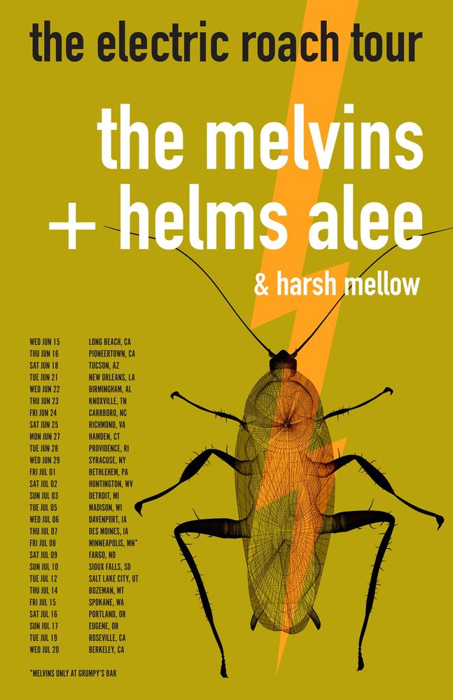 The Melvins, Helms Alee at Musikfest Cafe in Bethlehem, PA — July 1, 2022 concert flyer The Melvins, Helms Alee at Musikfest Cafe in Bethlehem, PA — July 1, 2022 concert flyer