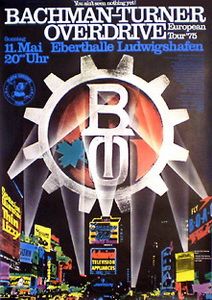 Thin Lizzy, Bachman-Turner Overdrive at Friedrich Ebert Halle in Ludwigshafen, Germany — May 11, 1975 concert flyer Thin Lizzy, Bachman-Turner Overdrive at Friedrich Ebert Halle in Ludwigshafen, Germany — May 11, 1975 concert flyer