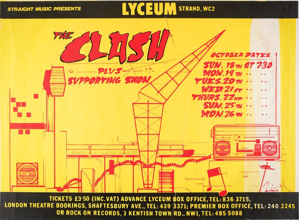 The Clash, Havana Let's Go at Lyceum Theatre in London, England — October 26, 1981 concert flyer